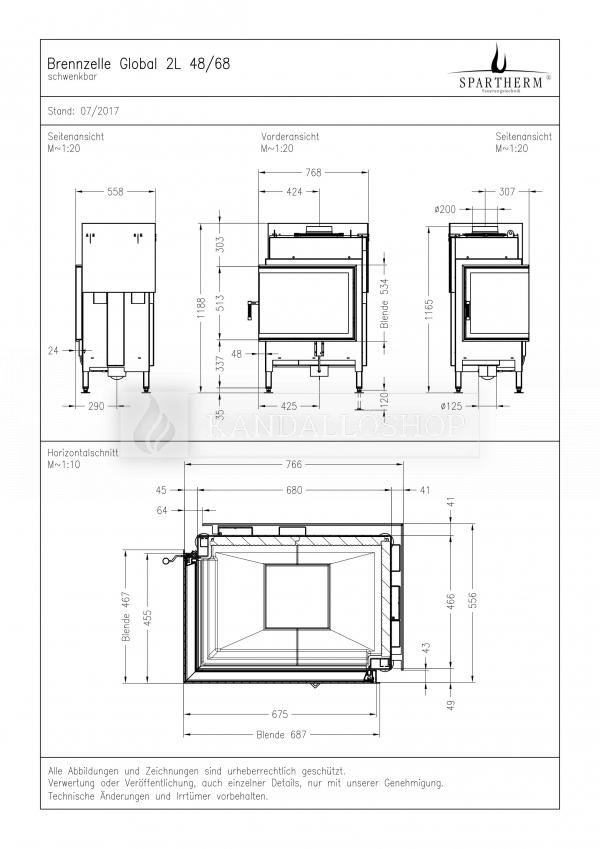 Spartherm Global 2 L/R 48/68 sarki kandallóbetét kandalloshop