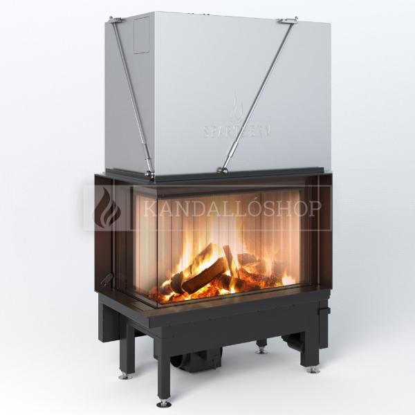 Spartherm Premium V 2LR 80h sarki acél kandallóbetét liftes tolóajtóval kandalloshop