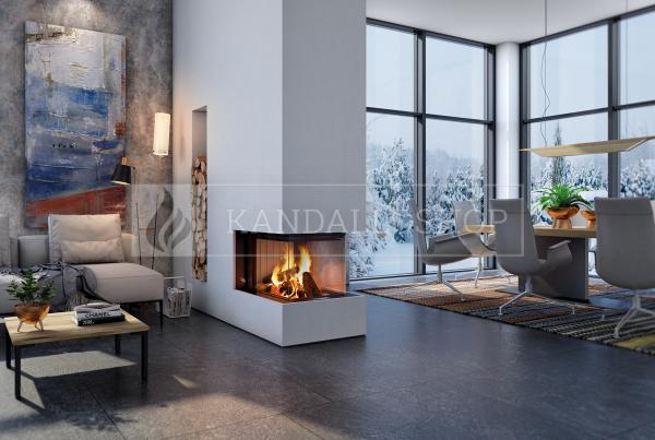 Spartherm Premium A U 70h három oldali kandallóbetét liftes tolóajtóval és osztott üveggel kandalloshop