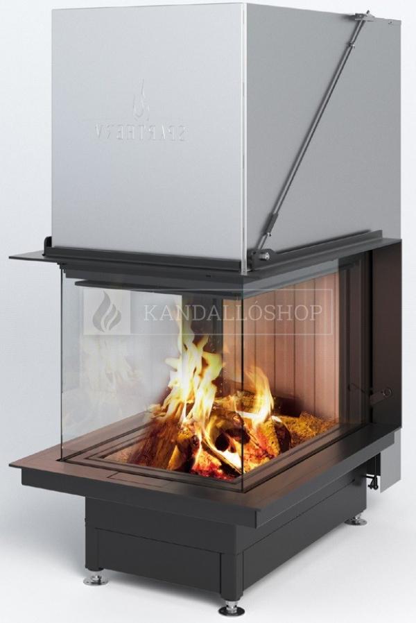Spartherm Premium A U 70h három oldali kandallóbetét liftes tolóajtóval és osztott üveggel kandalloshop