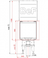 BeF Royal V 10 U háromoldalú léghűtéses kandallóbetét liftes tolóajtóval kandalloshop