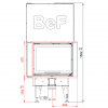 BeF Royal V 7 CP hajlított üvegű légfűtéses kandallóbetét jobbos liftes tolóajtóval kandalloshop