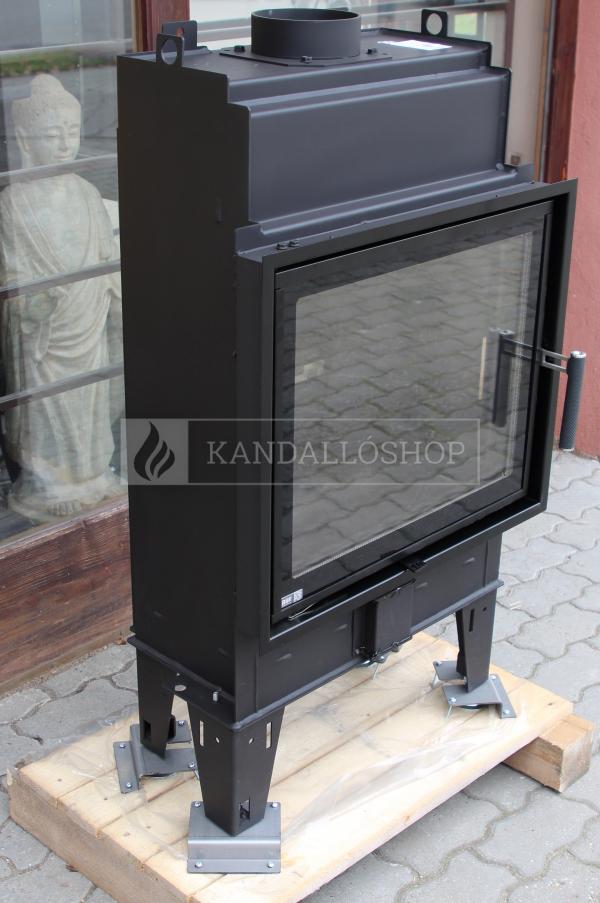 BeF Passive 6, čierny carcon, rám sík üvegű légfűtéses kandallóbetét kandalloshop