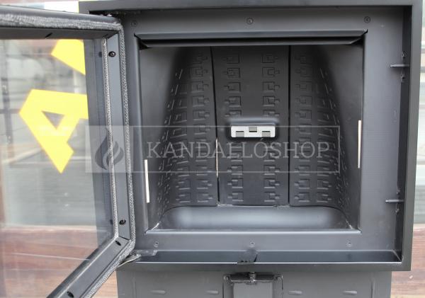 BeF Passive 6, čierny carcon, rám sík üvegű légfűtéses kandallóbetét kandalloshop