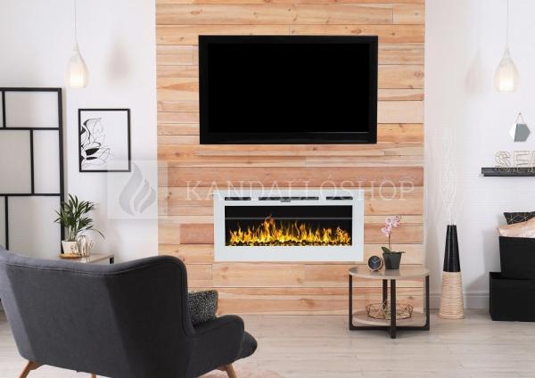 Aflamo Majestic 65 elektromos látvány kandalló távirányítóval fehér kandalloshop