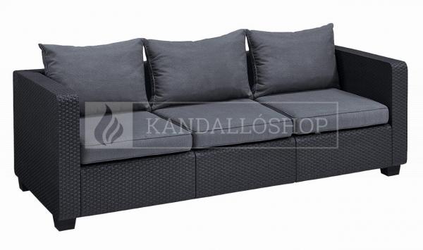 Keter Salta kerti bútor szett grafit színben (2 fotel + asztalka + háromüléses kanapé) kandalloshop