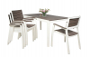 Keter Harmony kerti bútorkészlet fehér/barna (4 szék + 1 asztal) kandalloshop