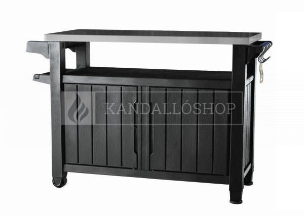 Keter Unity XL grafit színű grillező asztal kandalloshop