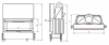Kobok Chopok VD 1370/450 510 570 légfűtéses kandallóbetét liftes tolóajtóval kandalloshop