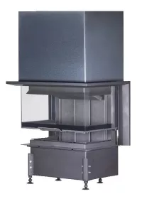 Kobok Chopok 2R90 S/500 VD 695/450 510 570 háromoldalas légfűtéses kandallóbetét liftes tolóajtóval