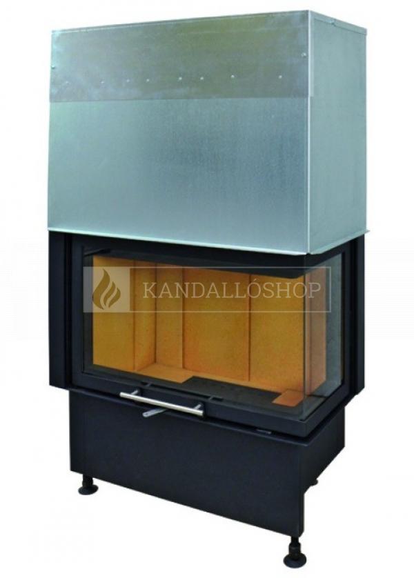 Kobok Kazeta R 90 S/380 VD L/P 650/450 510 570 hajlított üvegű légfűtéses kandallóbetét liftes tolóajtóval kandalloshop