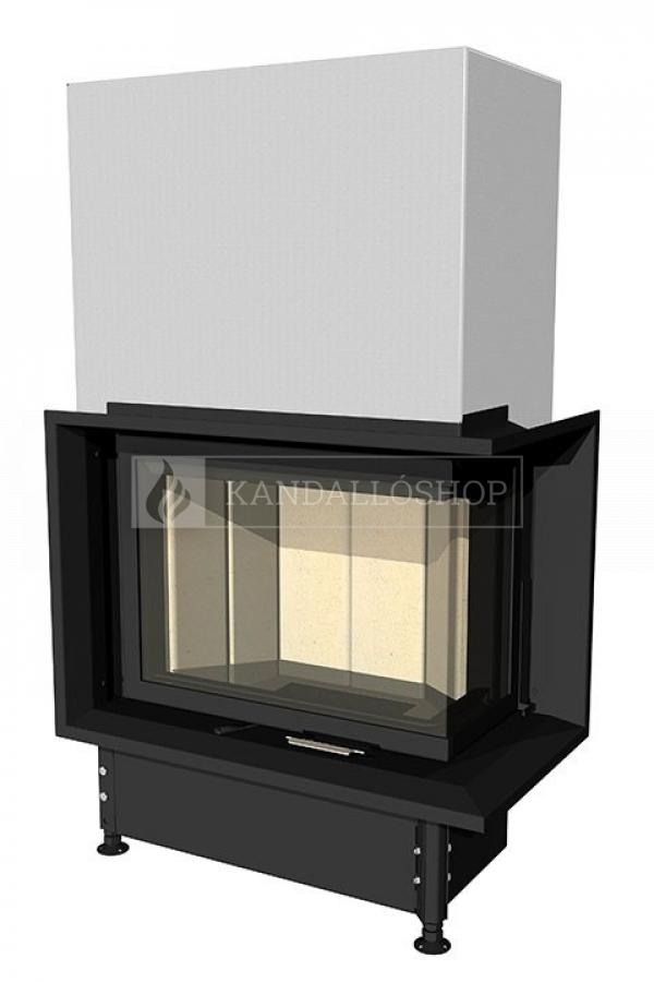 Kobok Kazeta R 90 S/500 VD L/P 650/450 510 570 hajlított üvegű légfűtéses kandallóbetét liftes tolóajtóval kandalloshop