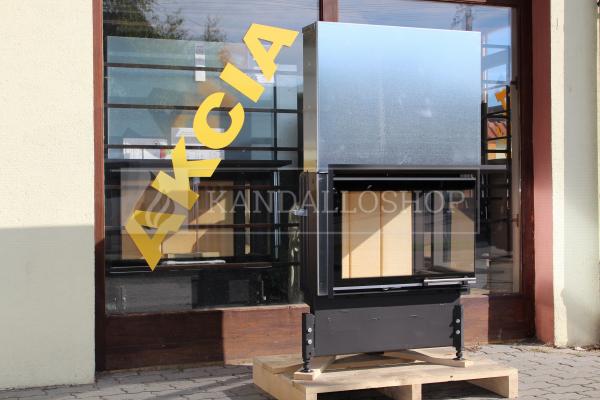 Kobok Kazeta R 90 S/380 VD L/P 780/450 510 570 hajlított üvegű légfűtéses kandallóbetét liftes tolóajtóval kandalloshop