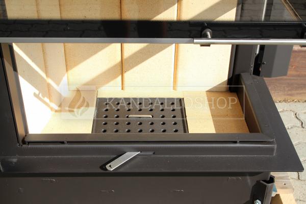 Kobok Kazeta R 90 S/380 VD L/P 780/450 510 570 hajlított üvegű légfűtéses kandallóbetét liftes tolóajtóval kandalloshop