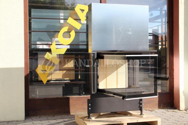 Kobok Kazeta R 90 S/380 VD L/P 780/450 510 570 hajlított üvegű légfűtéses kandallóbetét liftes tolóajtóval kandalloshop