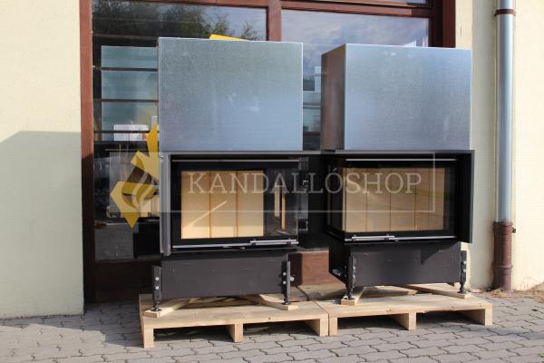 Kobok Kazeta R 90 S/380 VD L/P 780/450 510 570 hajlított üvegű légfűtéses kandallóbetét liftes tolóajtóval kandalloshop