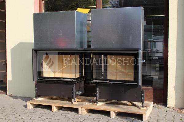 Kobok Kazeta R 90 S/380 VD L/P 780/450 510 570 hajlított üvegű légfűtéses kandallóbetét liftes tolóajtóval kandalloshop