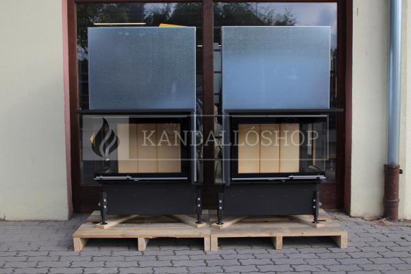Kobok Kazeta R 90 S/380 VD L/P 780/450 510 570 hajlított üvegű légfűtéses kandallóbetét liftes tolóajtóval kandalloshop