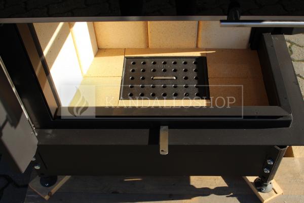 Kobok Kazeta R 90 S/500 VD L/P 780/450 510 570 hajlított üvegű légfűtéses kandallóbetét liftes tolóajtóval kandalloshop