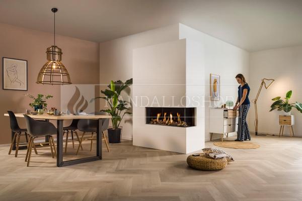 Trimline 100 Corner osztott üvegű gázkandallóbetét kandalloshop