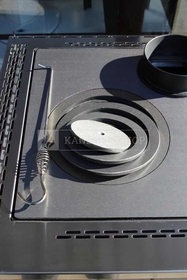 La Nordica Verona XXL kandallókályha öntöttvas főzőlappal és sütővel a tűztér alatt kandalloshop