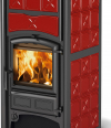 La Nordica Loriet S D.S.A vízteres kandallókályha majolika burkolattal kandalloshop