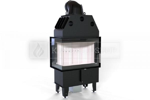 Defro Home Intra SM BL MINI légfűtéses sarki üvegű andallóbetét kandalloshop