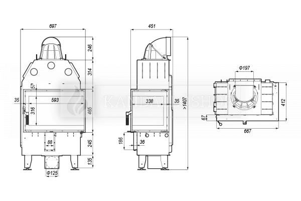 Defro Home Intra SM BP MINI légfűtéses sarki üvegű kandallóbetét kandalloshop
