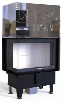 Defro Home Intra SM BL G légfűtéses sarki üvegű kandallóbetét liftes tolóajtóval