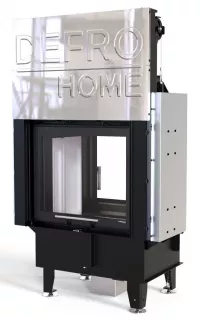 Defro Home Intra SM T G kétoldali légfűtéses kandallóbetét sík üveggel és liftes tolóajtóval