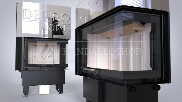 Defro Home Intra SM BP G SLIM légfűtéses jobbos sarki üvegű kandallóbetét kandalloshop