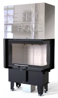 Defro Home Intra SM BP G SLIM légfűtéses jobbos sarki üvegű kandallóbetét 