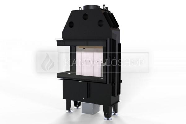 Defro Home Intra SM BL SLIM légfűtéses sarki üvegű kandallóbetét kandalloshop