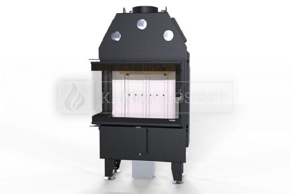 Defro Home Intra SM BL SLIM légfűtéses sarki üvegű kandallóbetét kandalloshop