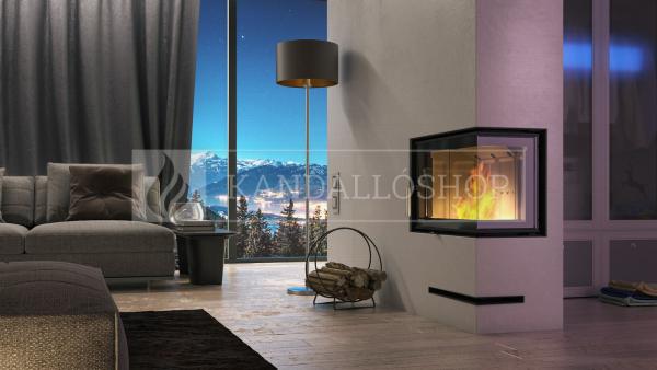 Defro Home Intra SM BP SLIM légfűtéses sarki üvegű kandallóbetét kandalloshop