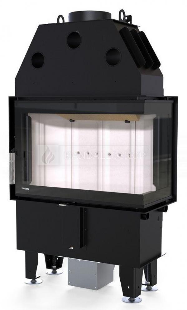 Defro Home Intra SM BP SLIM légfűtéses sarki üvegű kandallóbetét kandalloshop