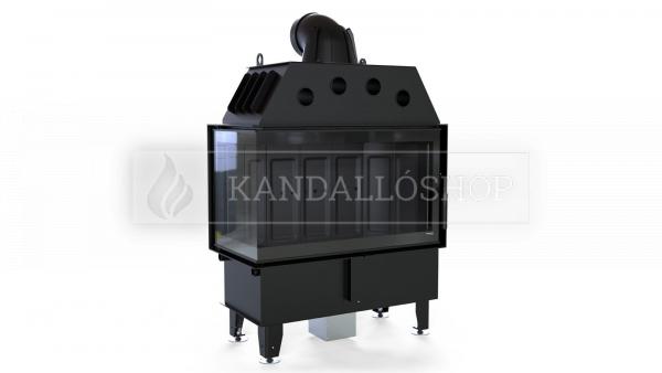 Defro Home Intra ME BL légfűtéses kandallóbetét balos sarki üveggel kandalloshop