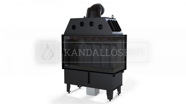 Defro Home Intra ME BP légfűtéses kandallóbetét jobbos sarki üveggel kandalloshop