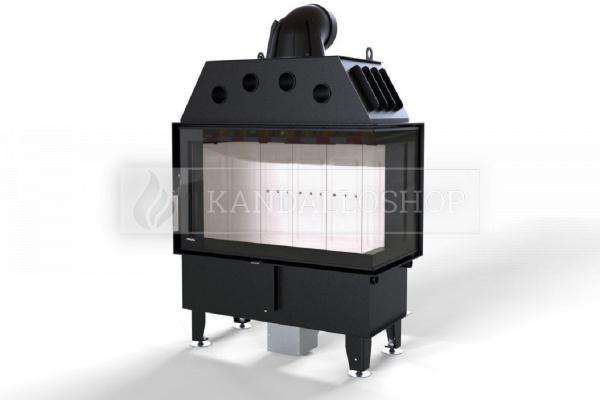 Defro Home Intra ME BP légfűtéses kandallóbetét jobbos sarki üveggel kandalloshop