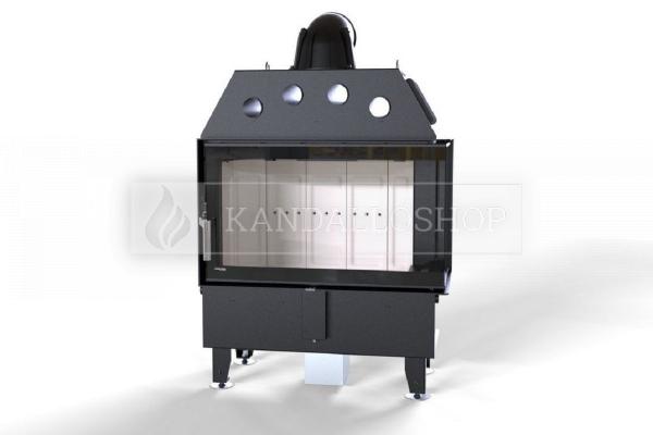 Defro Home Intra ME BP légfűtéses kandallóbetét jobbos sarki üveggel kandalloshop