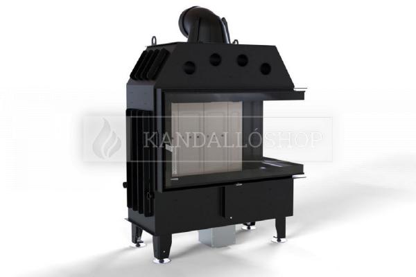 Defro Home Intra ME BP légfűtéses kandallóbetét jobbos sarki üveggel kandalloshop