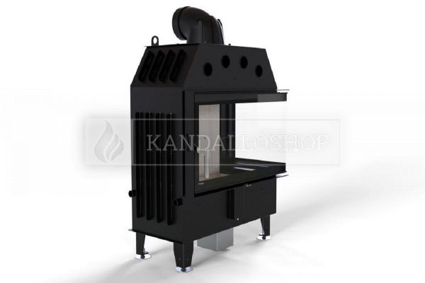 Defro Home Intra ME BP légfűtéses kandallóbetét jobbos sarki üveggel kandalloshop