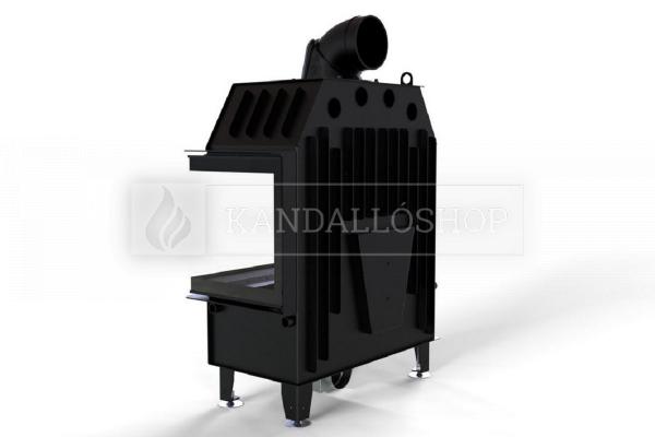 Defro Home Intra ME BP légfűtéses kandallóbetét jobbos sarki üveggel kandalloshop