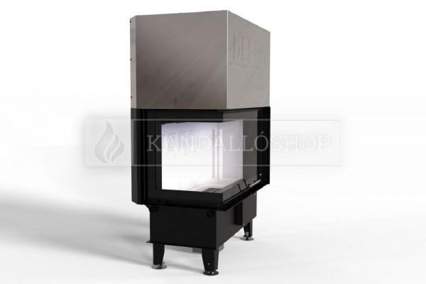 Defro Home Intra ME BL légfűtéses kandallóbetét balos sarki üveggel kandalloshop