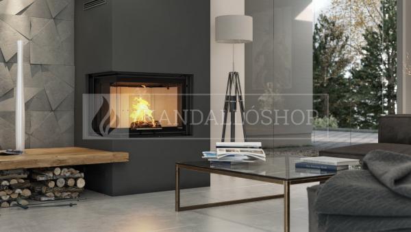 Defro Home Intra ME BL légfűtéses kandallóbetét balos sarki üveggel kandalloshop