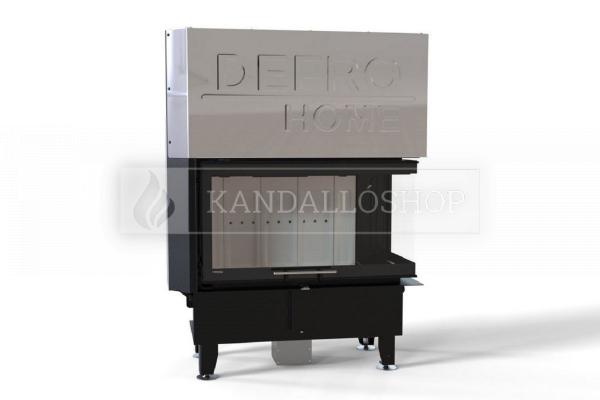 Defro Home Intra ME BP G légfűtéses kandallóbetét jobbos sarki üveggel kandalloshop