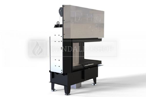 Defro Home Intra ME BP G légfűtéses kandallóbetét jobbos sarki üveggel kandalloshop