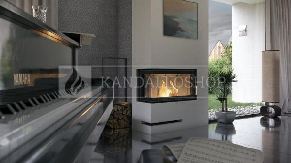 Defro Home Intra ME SLIM légfűtéses kandallóbetét sík üveggel kandalloshop