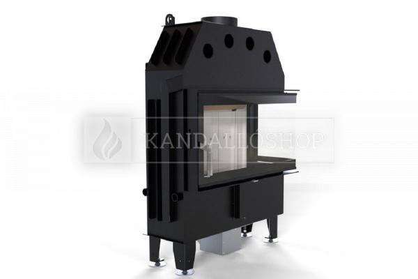 Defro Home Intra ME BP SLIM légfűtéses kandallóbetét jobbos sarki üveggel kandalloshop