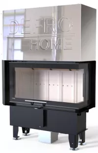 Defro Home Intra ME BP SLIM G légfűtéses kandallóbetét jobbos sarki üveggel
